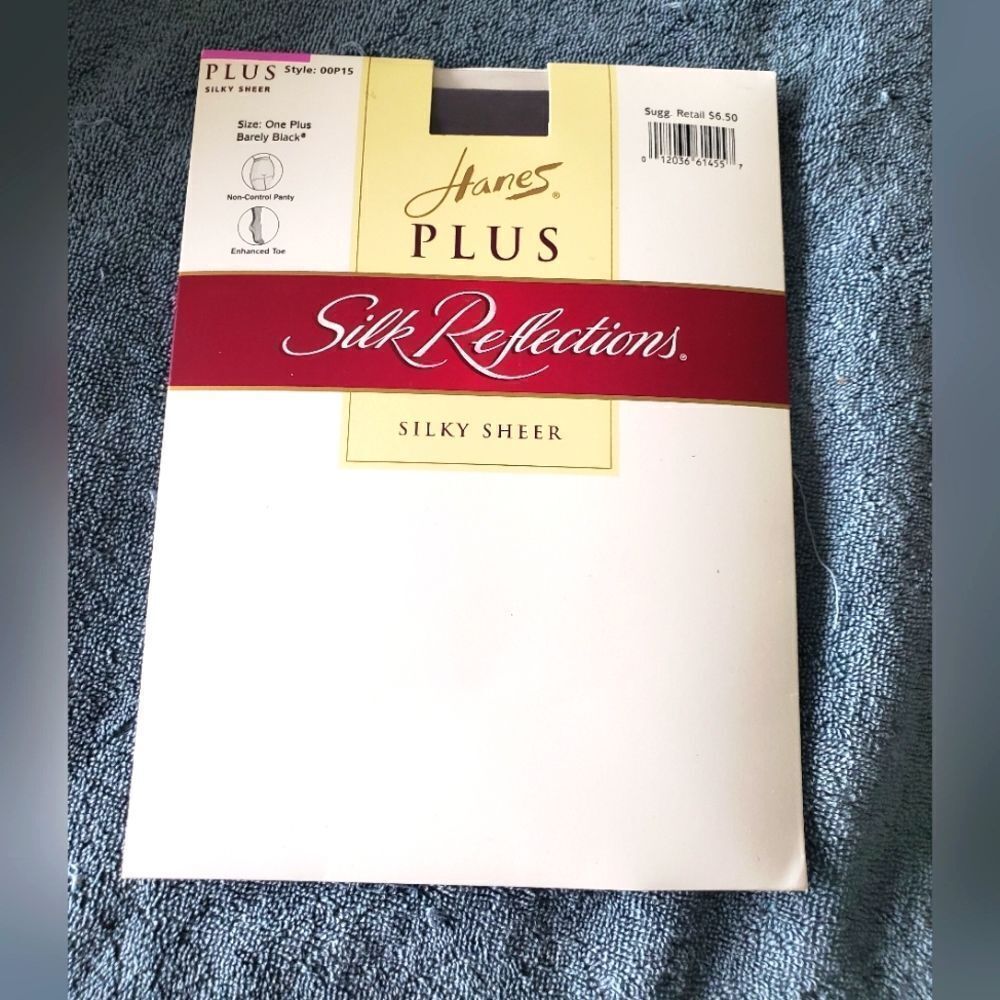 Hanes Plus Hose/ Nylons Size One Plus Silk Reflections  Silky Sheer
